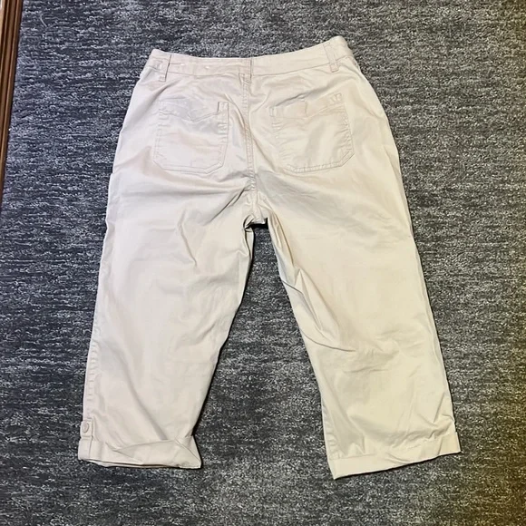 Christopher & banks khaki capris - Picture 2 of 4